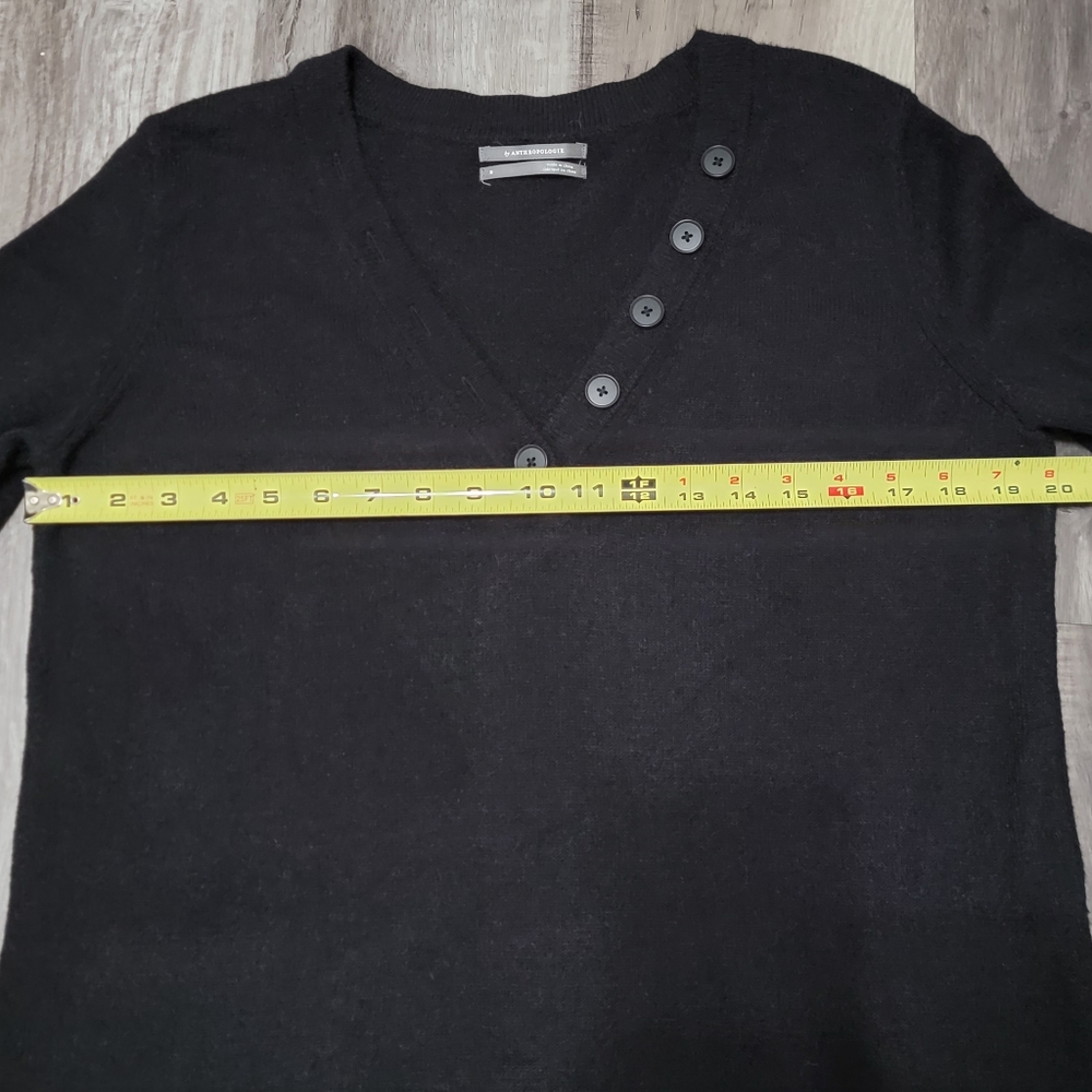 Anthropologie Black V-Neck Sweater - Picture 7 of 10